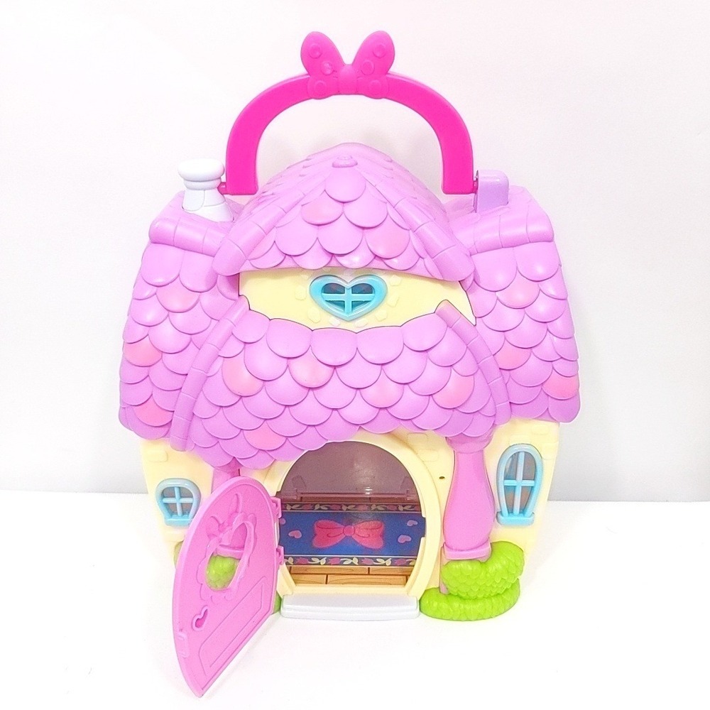 Disney Minnie Mouse Bow-Toons Sweet Apple House Pink Purple Portable Dollhouse - Picture 2 of 8